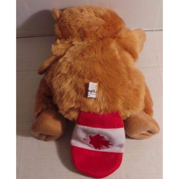 Beaver Plush stuffed Canadian flag tail Manila - Picture 1 of 10